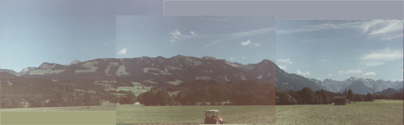 Panorama picture showing mountains in Bavaria (Germany)